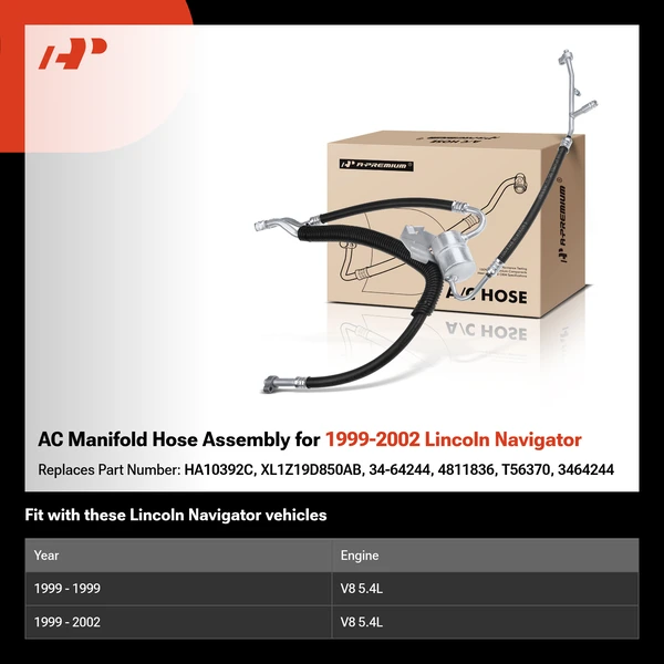 AC Manifold Hose Assembly for 1999-2002 Lincoln Navigator