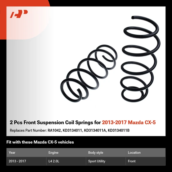 2 Pcs Front Suspension Coil Springs for 2013-2017 Mazda CX-5