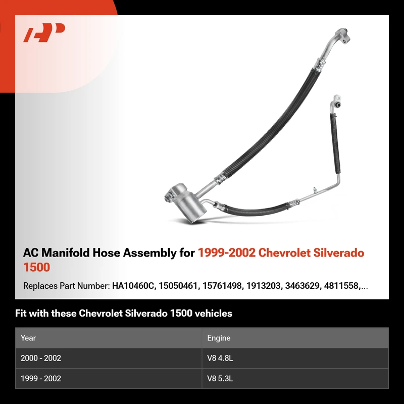 AC Manifold Hose Assembly for 1999-2002 Chevrolet Silverado 1500