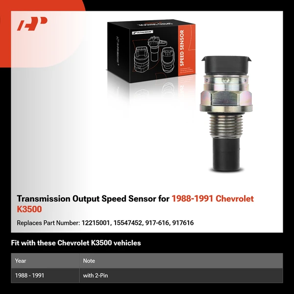 Transmission Output Speed Sensor for 1988-1991 Chevrolet K3500
