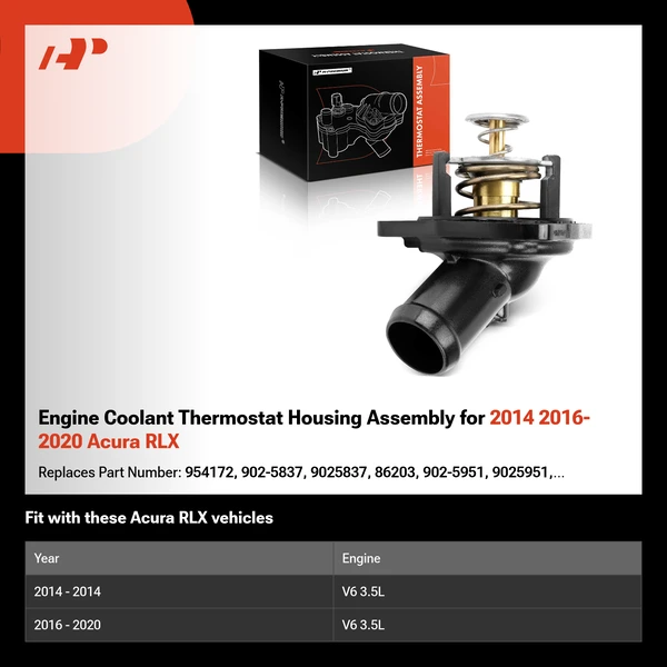 Engine Coolant Thermostat Housing Assembly for 2014 2016-2020 Acura RLX