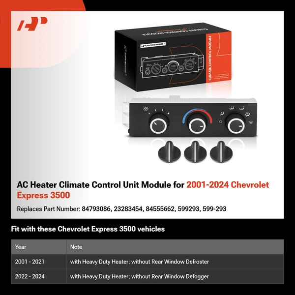 AC Heater Climate Control Unit Module for 2001-2024 Chevrolet Express 3500