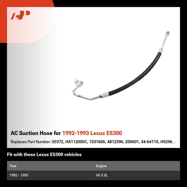 AC Suction Hose for 1992-1993 Lexus ES300