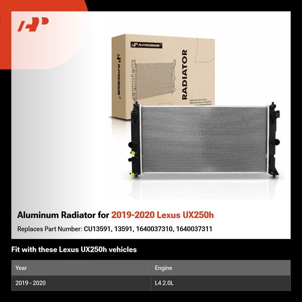 Aluminum Radiator for 2019-2020 Lexus UX250h