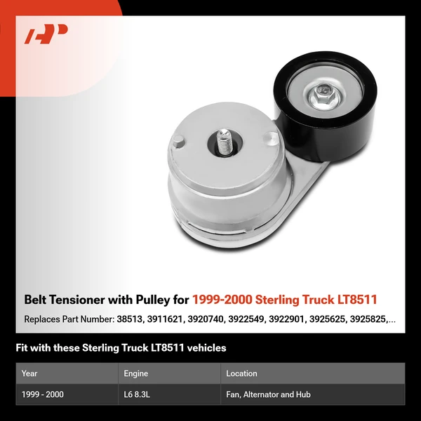 Belt Tensioner with Pulley for 1999-2000 Sterling Truck LT8511