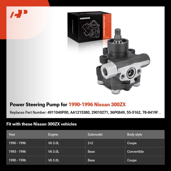 Power Steering Pump for 1990-1996 Nissan 300ZX