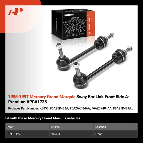 1995-1997 Mercury Grand Marquis Sway Bar Link Front Side A-Premium APCA1723
