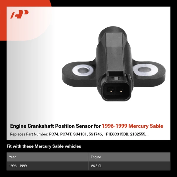 Engine Crankshaft Position Sensor for 1996-1999 Mercury Sable