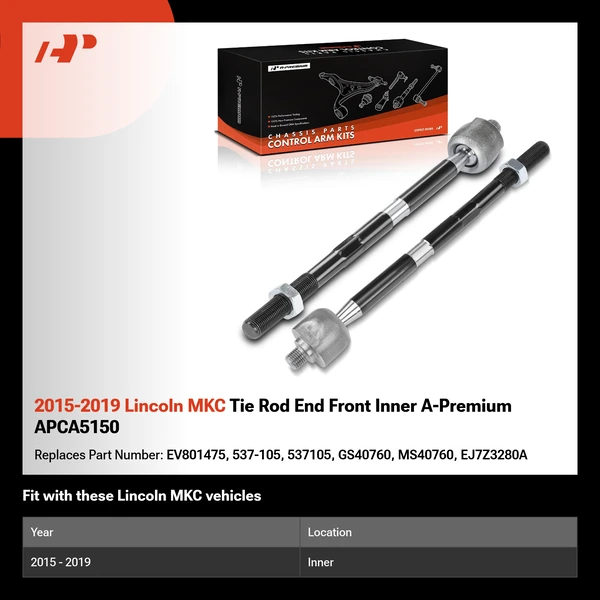 2015-2019 Lincoln MKC Tie Rod End Front Inner A-Premium APCA5150
