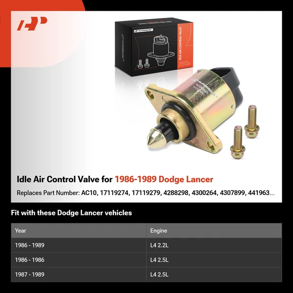 Idle Air Control Valve for 1986-1989 Dodge Lancer
