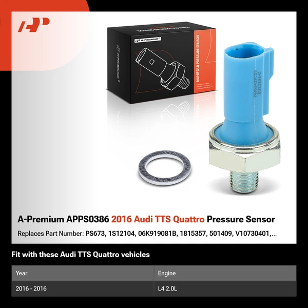 A-Premium APPS0386 2016 Audi TTS Quattro Pressure Sensor