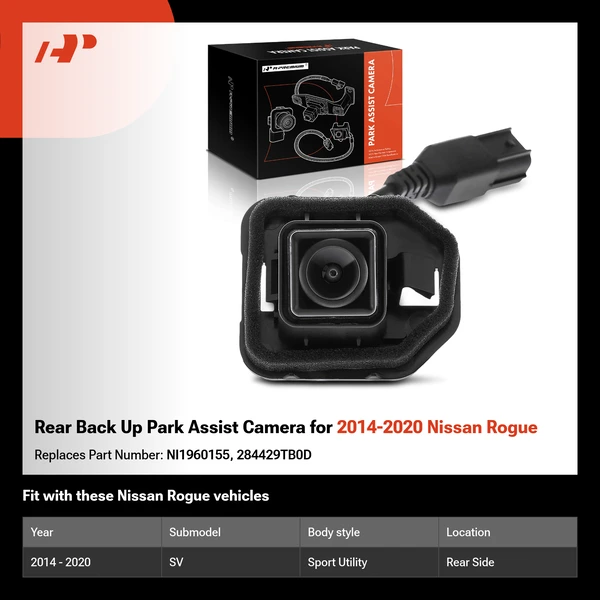 Rear Back Up Park Assist Camera for 2014-2020 Nissan Rogue