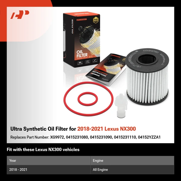 Ultra Synthetic Oil Filter for 2018-2021 Lexus NX300