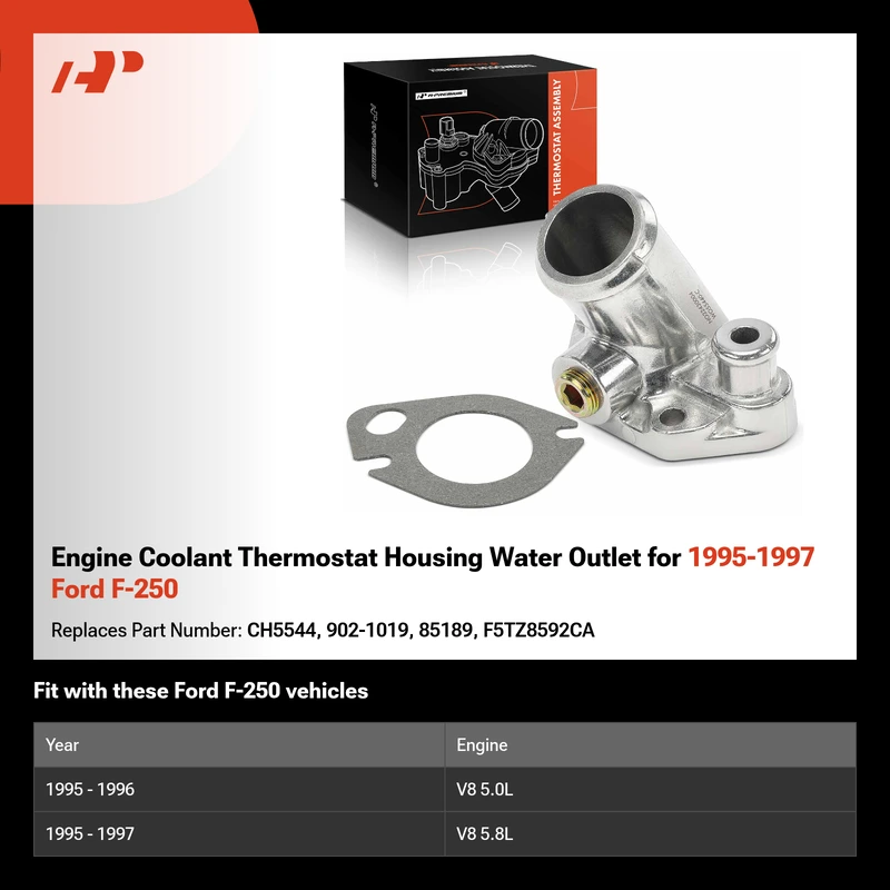Engine Coolant Thermostat Housing Water Outlet for 1995-1997 Ford F-250