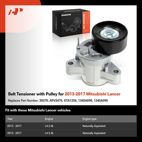 Belt Tensioner with Pulley for 2013-2017 Mitsubishi Lancer
