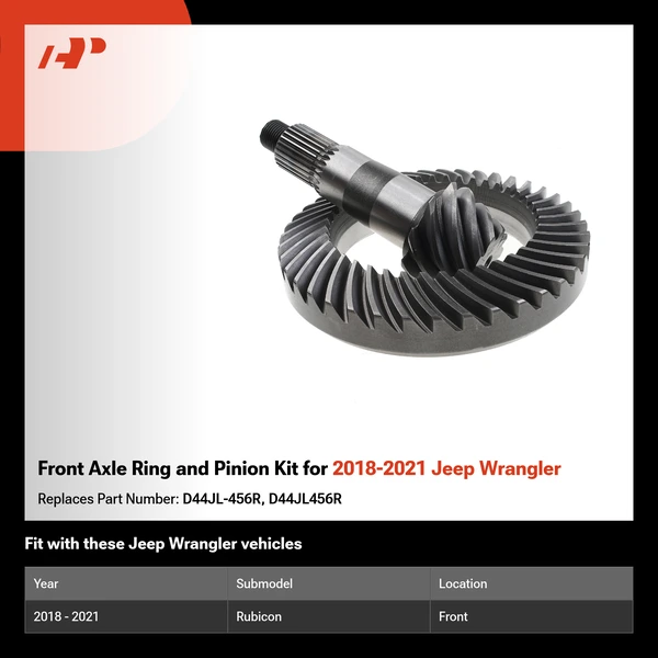 Front Axle Ring and Pinion Kit for 2018-2021 Jeep Wrangler