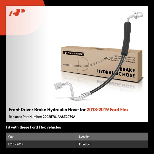 Front Driver Brake Hydraulic Hose for 2013-2019 Ford Flex