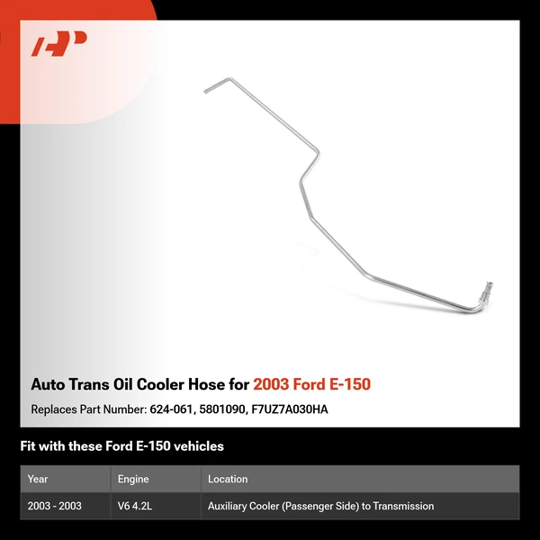Auto Trans Oil Cooler Hose for 2003 Ford E-150
