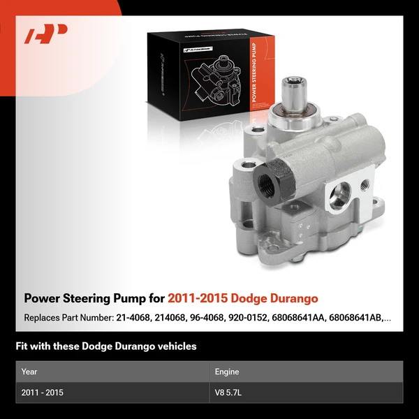 Power Steering Pump for 2011-2015 Dodge Durango