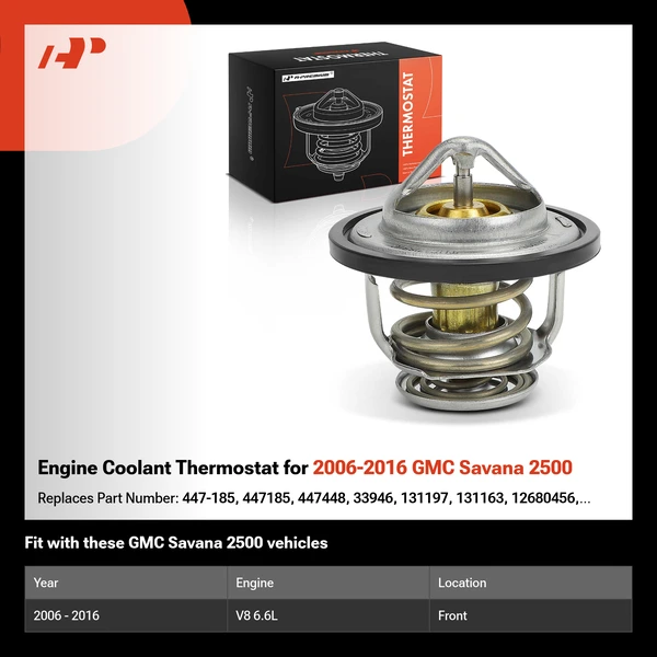 Engine Coolant Thermostat for 2006-2016 GMC Savana 2500