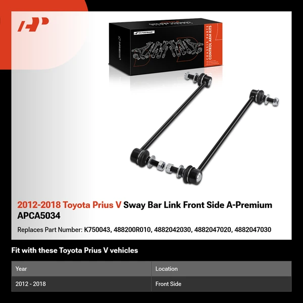2012-2018 Toyota Prius V Sway Bar Link Front Side A-Premium APCA5034
