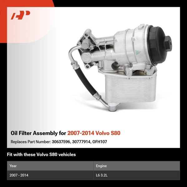 Oil Filter Assembly for 2007-2014 Volvo S80