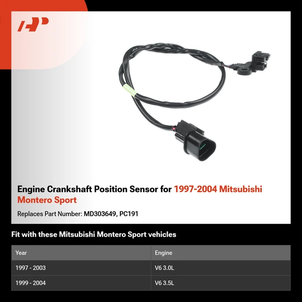 Engine Crankshaft Position Sensor for 1997-2004 Mitsubishi Montero Sport