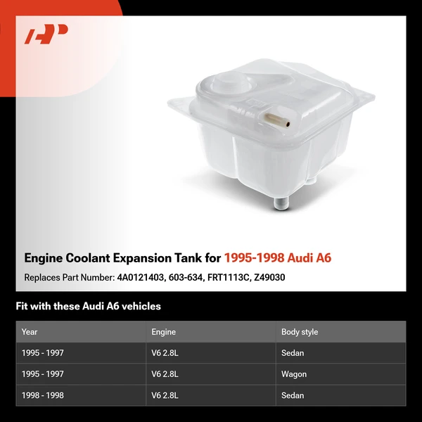 Engine Coolant Expansion Tank for 1995-1998 Audi A6