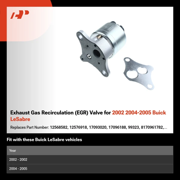 Exhaust Gas Recirculation (EGR) Valve for 2002 2004-2005 Buick LeSabre
