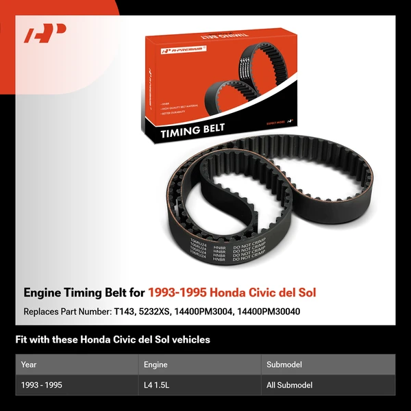 Engine Timing Belt for 1993-1995 Honda Civic del Sol