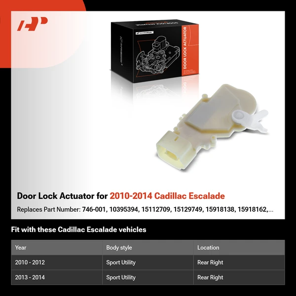 Door Lock Actuator for 2010-2014 Cadillac Escalade