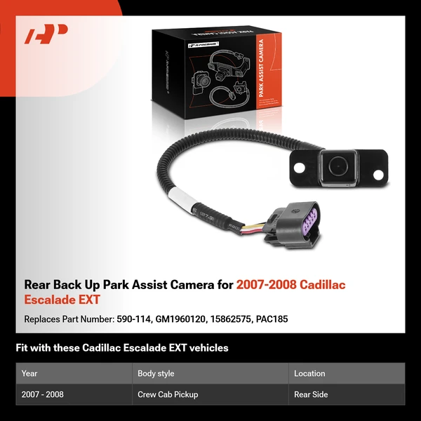 Rear Back Up Park Assist Camera for 2007-2008 Cadillac Escalade EXT