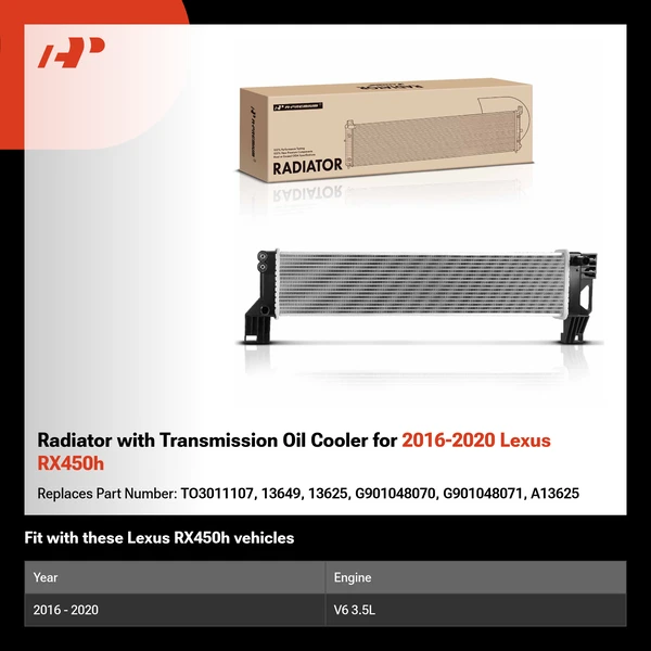Radiator with Transmission Oil Cooler for 2016-2020 Lexus RX450h