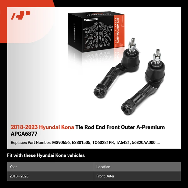 2018-2023 Hyundai Kona Tie Rod End Front Outer A-Premium APCA6877