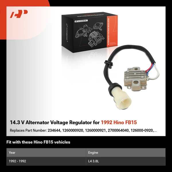 14.3 V Alternator Voltage Regulator for 1992 Hino FB15
