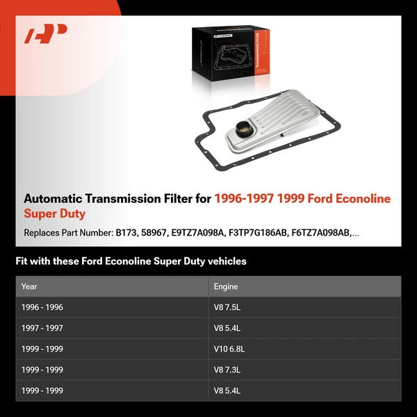 Automatic Transmission Filter for 1996-1997 1999 Ford Econoline Super Duty