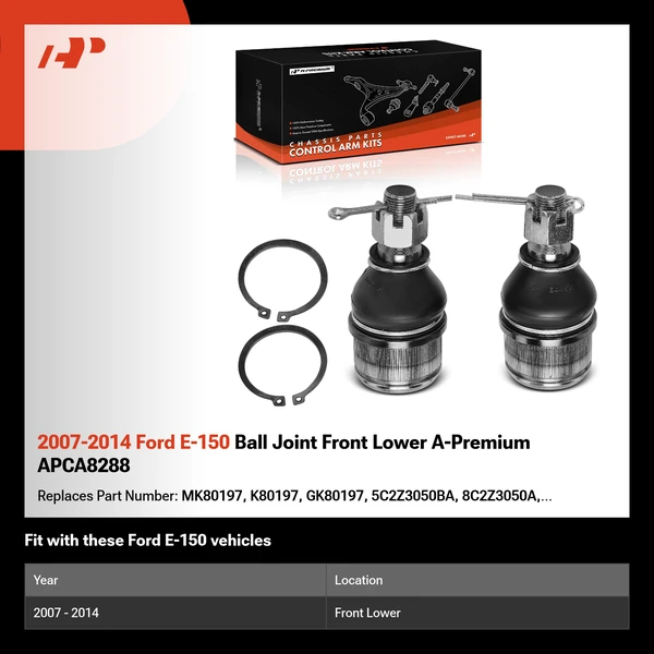 2007-2014 Ford E-150 Ball Joint Front Lower A-Premium APCA8288
