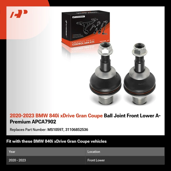 2020-2023 BMW 840i xDrive Gran Coupe Ball Joint Front Lower A-Premium APCA7902