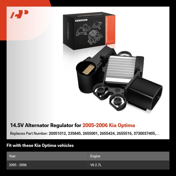 14.5V Alternator Regulator for 2005-2006 Kia Optima