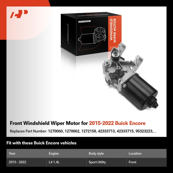 Front Windshield Wiper Motor for 2015-2022 Buick Encore