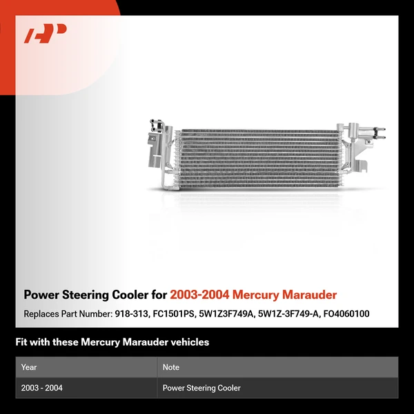 Power Steering Cooler for 2003-2004 Mercury Marauder