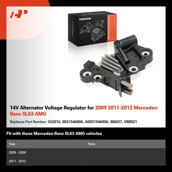 14V Alternator Voltage Regulator for 2009 2011-2012 Mercedes-Benz SL63 AMG