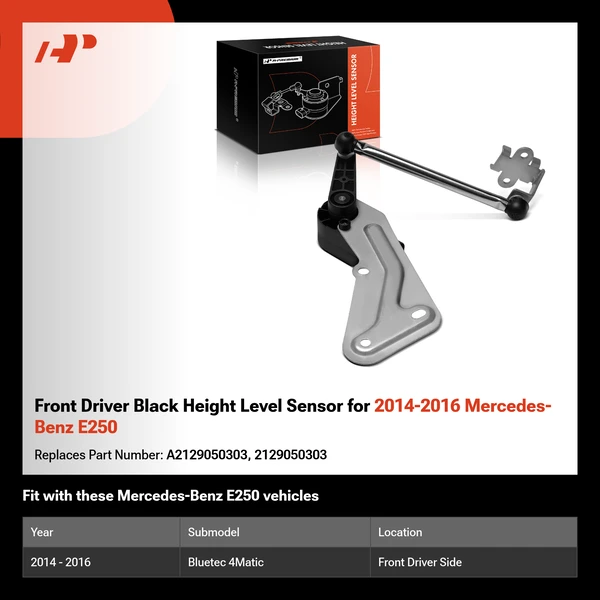 Front Driver Black Height Level Sensor for 2014-2016 Mercedes-Benz E250