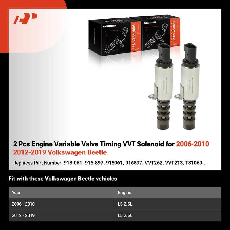 2 Pcs Engine Variable Valve Timing VVT Solenoid for 2006-2010 2012-2019 Volkswagen Beetle