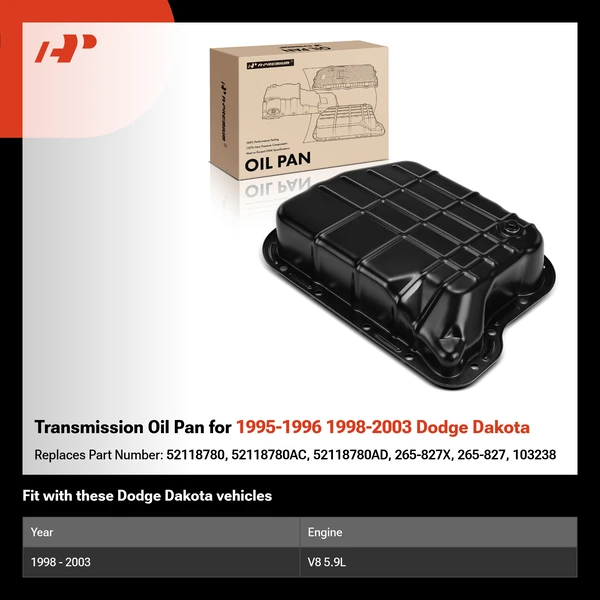 Transmission Oil Pan for 1995-1996 1998-2003 Dodge Dakota
