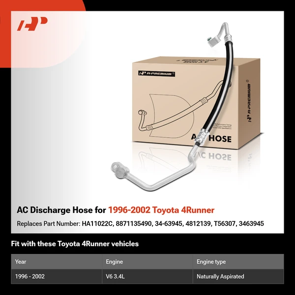 AC Discharge Hose for 1996-2002 Toyota 4Runner