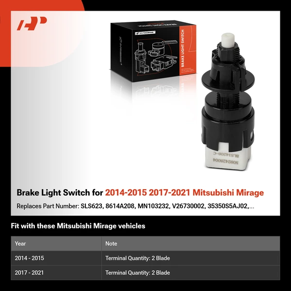 Brake Light Switch for 2014-2015 2017-2021 Mitsubishi Mirage