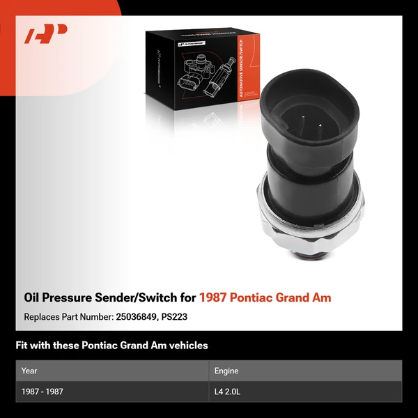 Oil Pressure Sender/Switch for 1987 Pontiac Grand Am