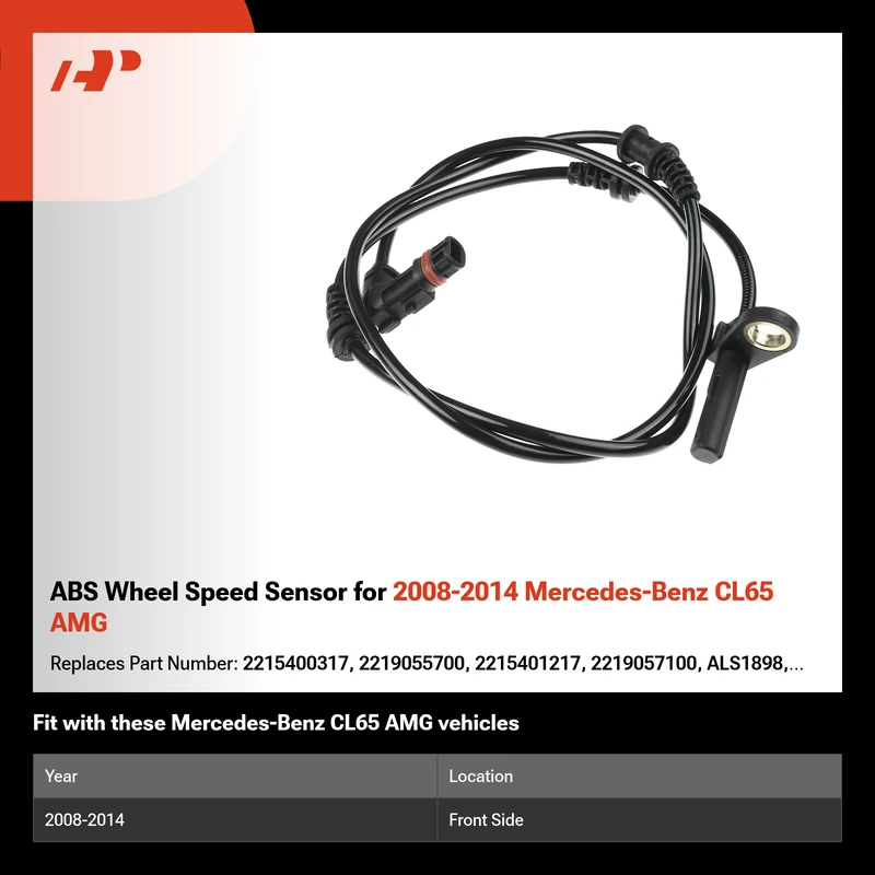 ABS Wheel Speed Sensor for 2008-2014 Mercedes-Benz CL65 AMG
