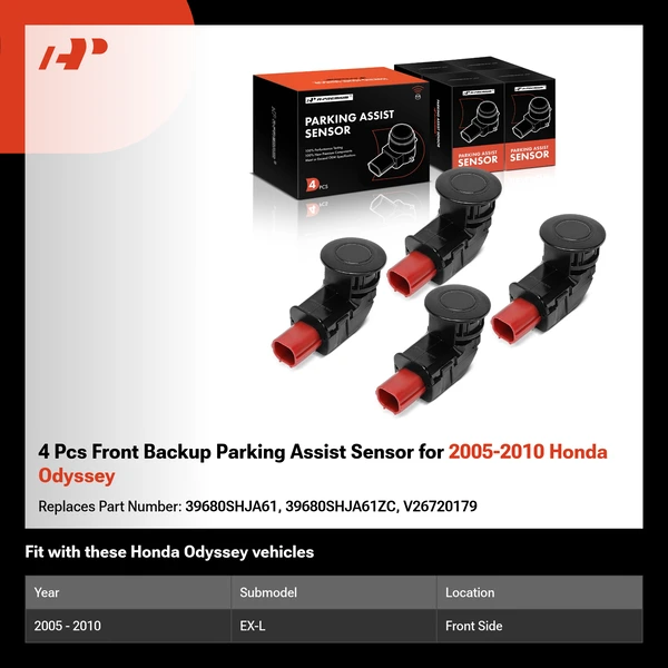 4 Pcs Front Backup Parking Assist Sensor for 2005-2010 Honda Odyssey